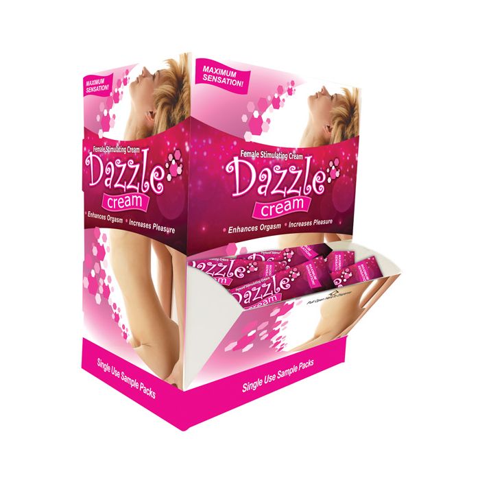 Dazzle Female Stimulating Cream Sampler - Display of 50