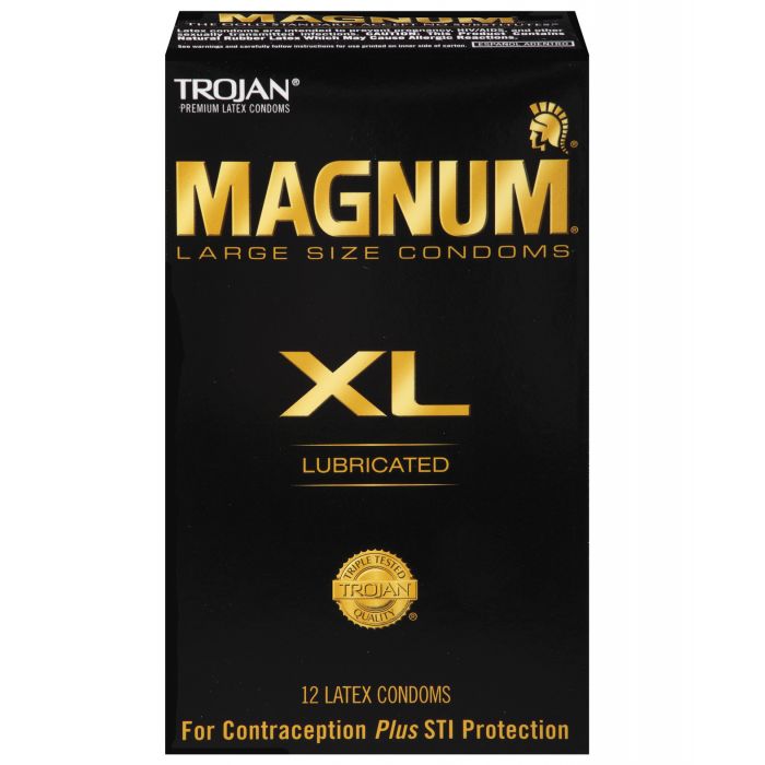 Trojan Magnum XL Lubricated Condoms - Box of 12