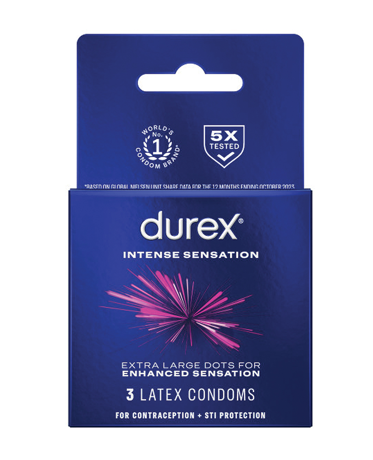 Durex Intense Sensation Condoms - Box of 3