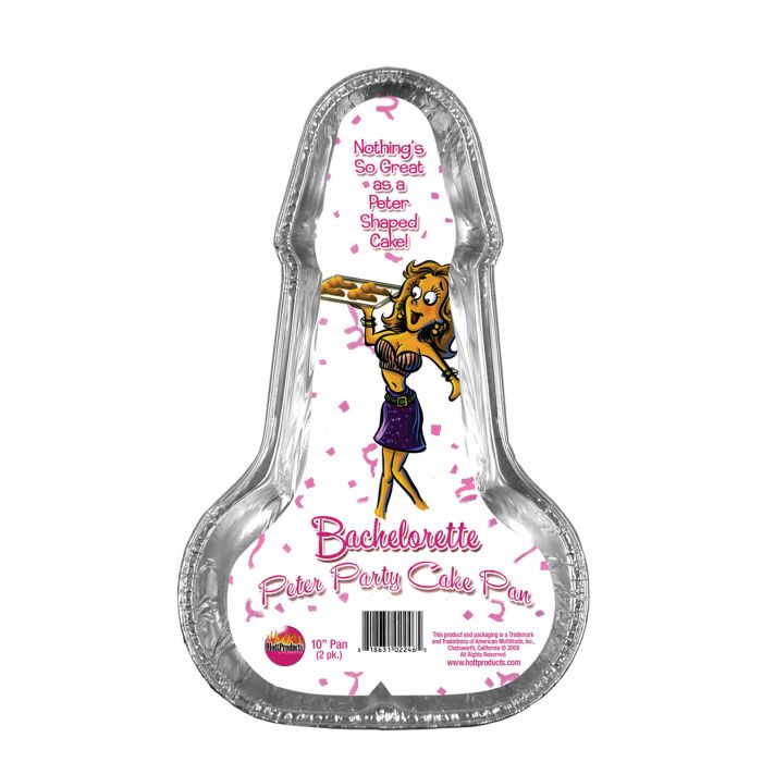 Bachelorette Disposable Peter Party Cake Pan Medium - Pack of 2