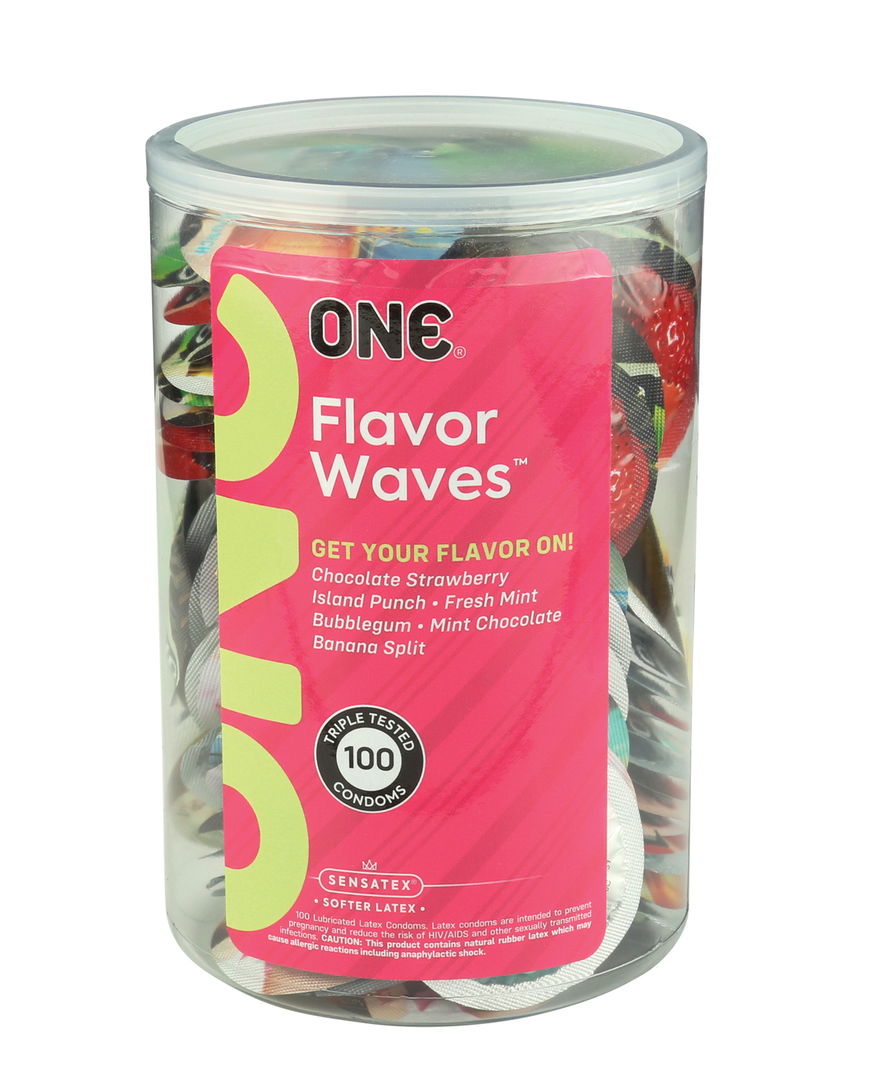 One Condoms Flavor Waves Display - Display of 100