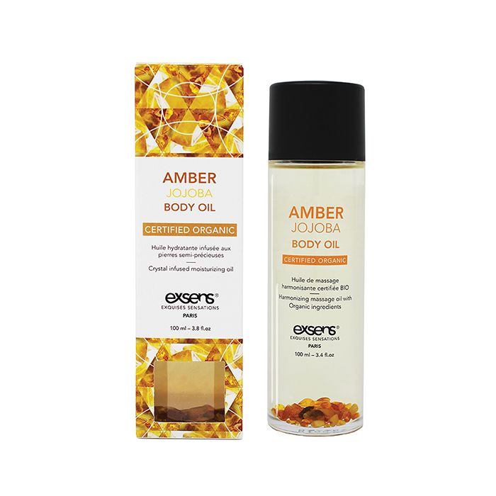EXSENS of Paris Organic Body Oil w/Stones -  Amber Jojoba 100 ml 