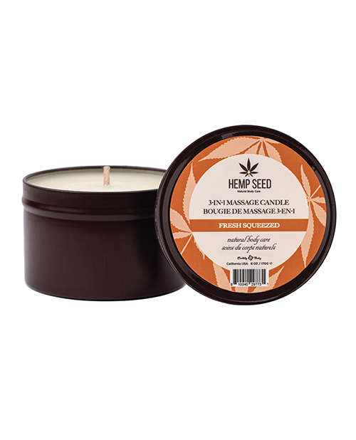Earthly Body  Summer 2025 3 in 1Massage Candle - 6 oz Fresh Squeezed