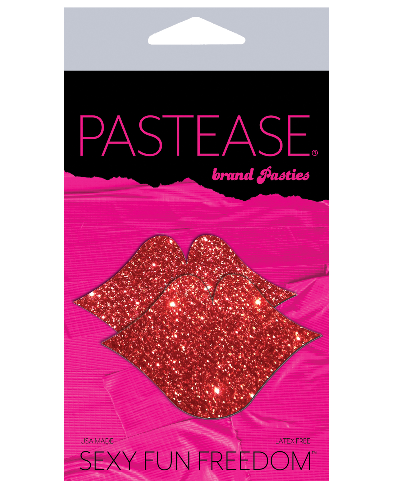 Pastease Glitter Lips - Red O/S