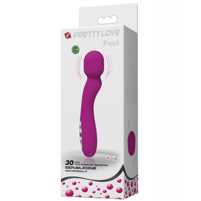 Pretty Love Paul USB Rechargeable Wand - Fuchsia