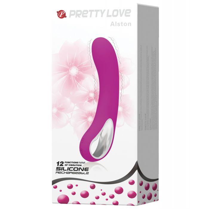 Pretty Love Alston 12 Function Vibrator w/Handle - Fuchsia