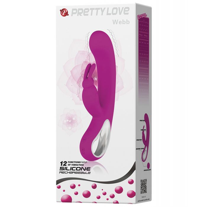 Pretty Love Webb Bunny Ears Rabbit Vibe w/Handle - Fuchsia