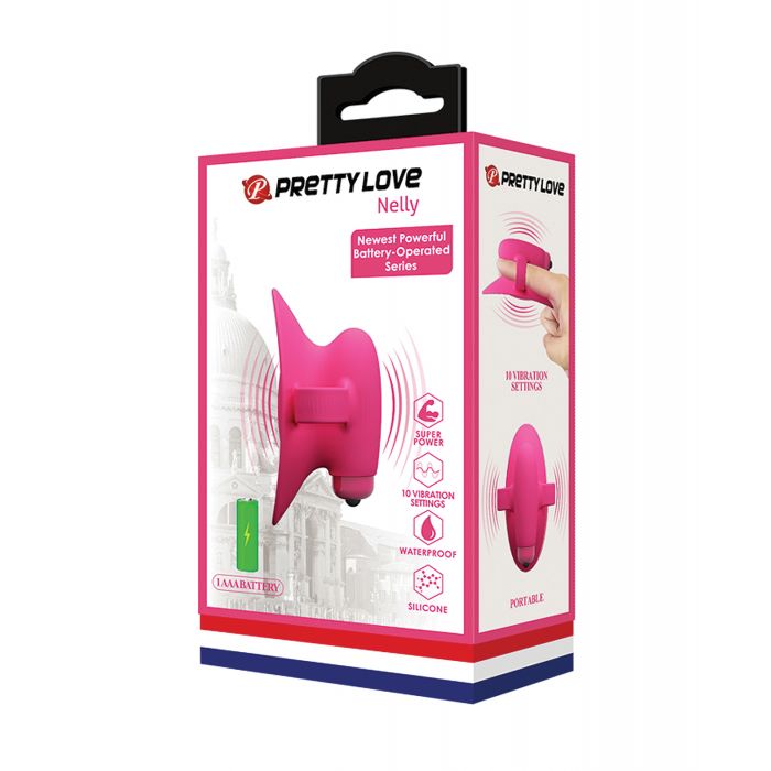 Pretty Love Nelly Finger Battery Vibe - Pink 