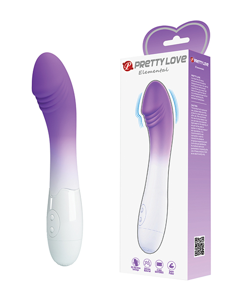 Pretty Love Elemental G-Spot Realistic Vibrator - Purple Ombre 