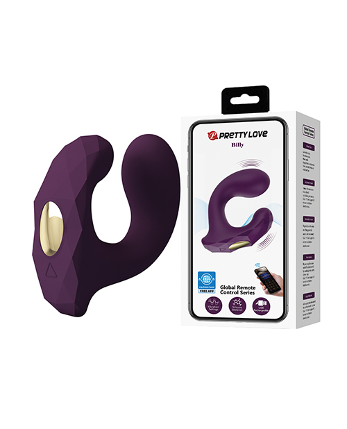 Pretty Love Billy Vibrating Dual Stimulator - Purple 