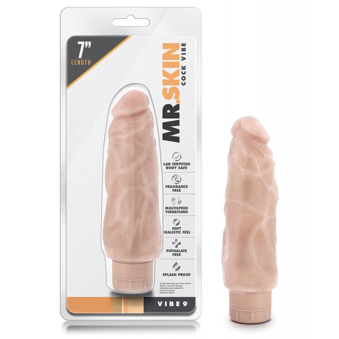 Blush Dr. Skin Vibe 7" Dong #9 - Beige