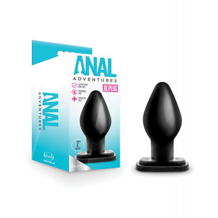 Blush Anal Adventures XL Plug - Black