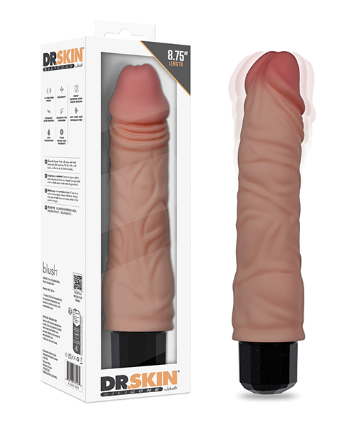 Blush Dr. Skin Dr. Hunt 8.75" Vibrating Dildo - Beige