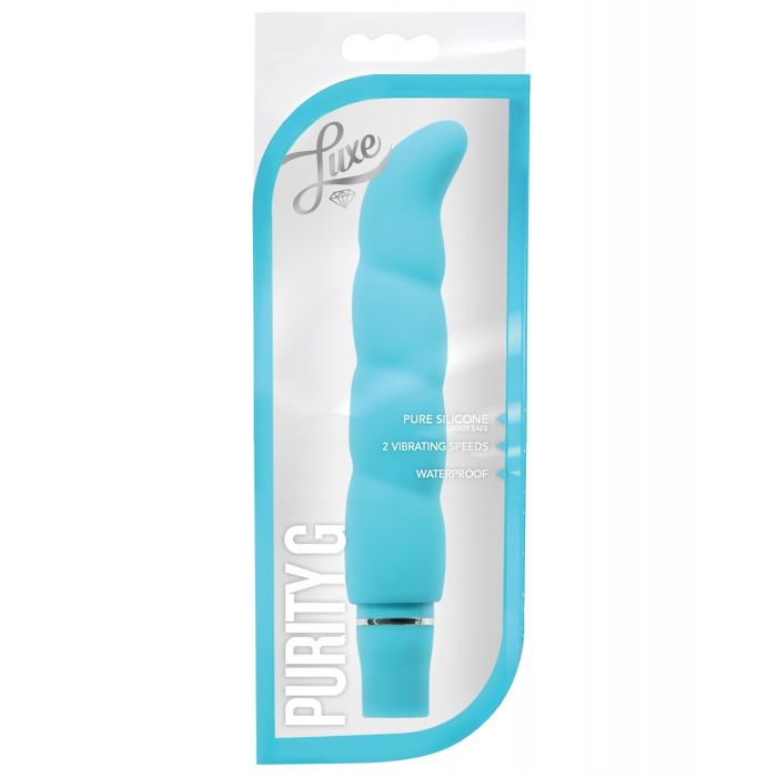 Blush Luxe Purity G Silicone Vibrator - Aqua