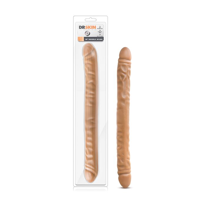Blush Dr. Skin 18" Double Dildo - Mocha