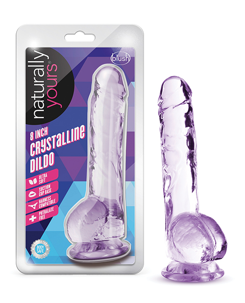 Blush Naturally Yours 6" Crystalline Dildo - Amethyst