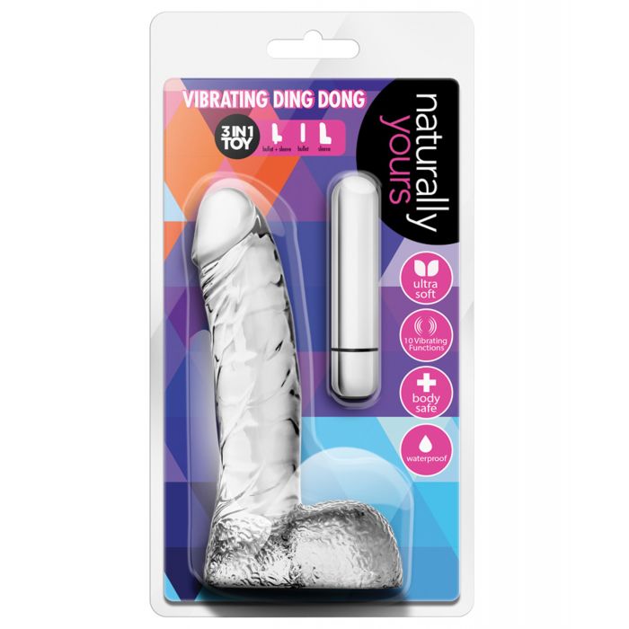 Blush Naturally Yours Vibrating Ding Dong - Clear