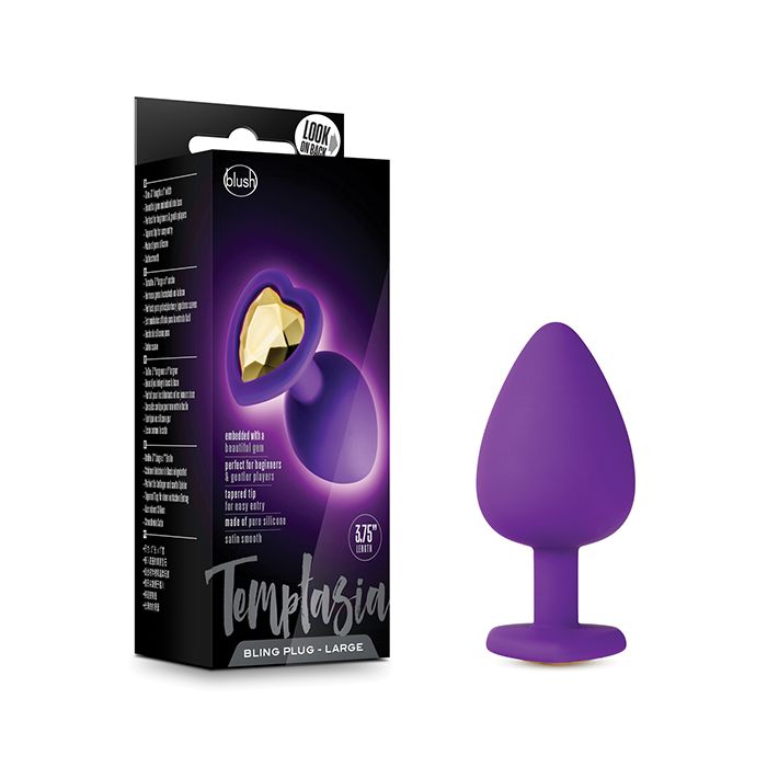 Blush Temptasia Bling Plug w/Gem Small - Purple