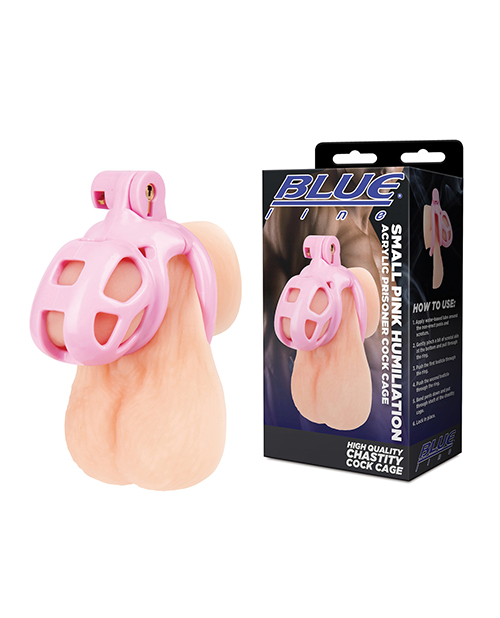 Small Pink Humiliation Acrylic Prisoner Cock Cage 