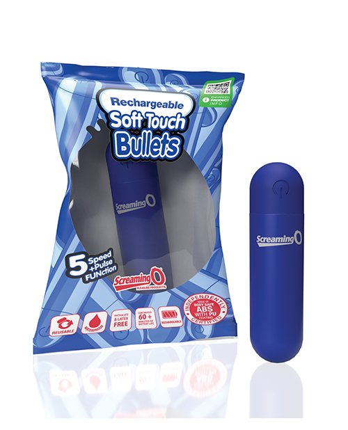 Screaming O Soft Touch Rechargeable Bullet - Blue 