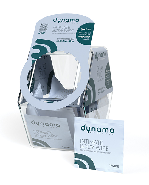 Dynamo Wellness Intimate Body Wipe in Candy Bowl of 100