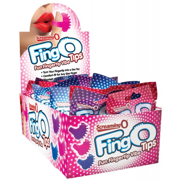 Screaming O FingO Tips - Asstd. Colors Display of 18