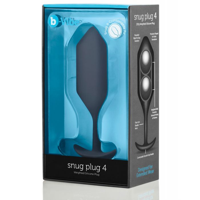 b-Vibe Weighted Snug Plug 4 - 256 g Black