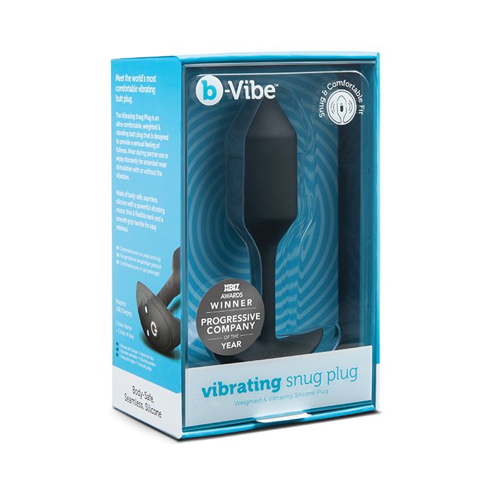 b-Vibe Vibrating Weighted Snug Plug M - 112 g Black