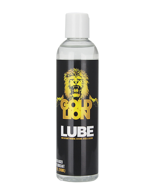Gold Lion Water-Based Personal Lubricant - 8 oz Bottle 