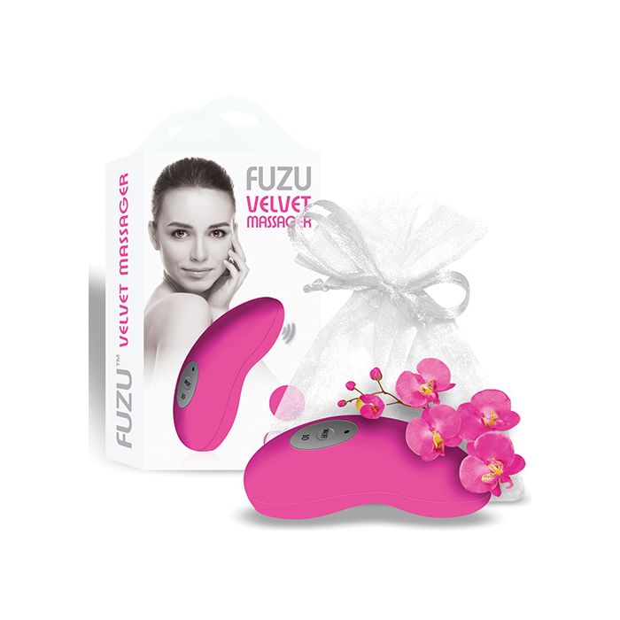 Fuzu Velvet Massager - Neon Pink