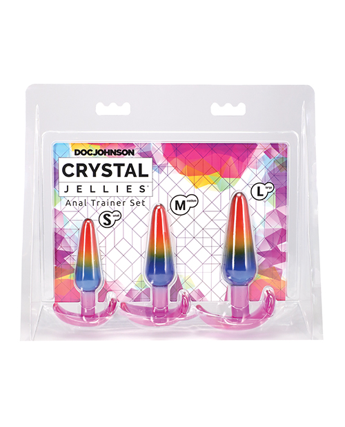 Crystal Jellies Anal Trainer Set - Rainbow 