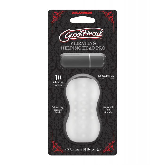 GoodHead Helping Head Pro ULTRASKYN Vibrating Stroker - Frost 