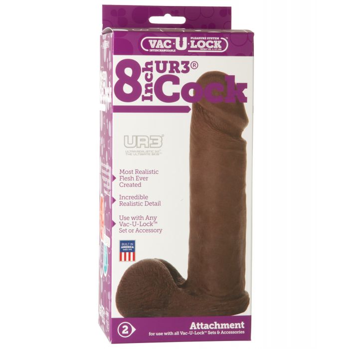 Vac-U-Lock 8" ULTRASKYN Cock Attch. - Black