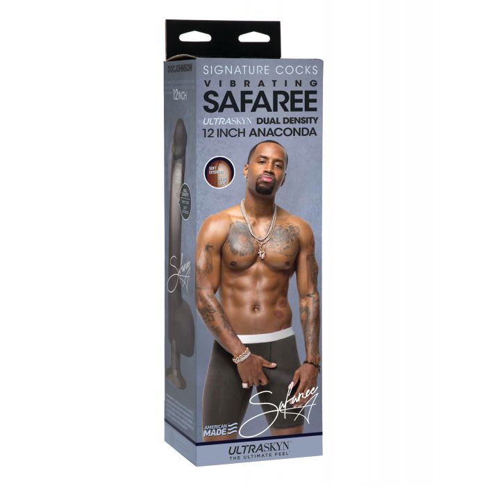 Signature Cocks ULTRASKYN 12" Cock Vibrating w/Vac-U-Lock Suction Cup - Safaree Samuels Anaconda