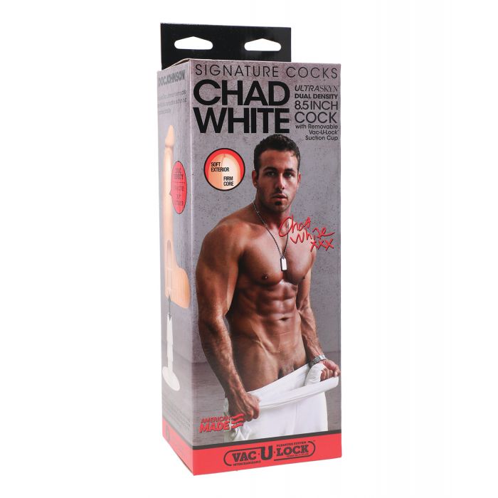 Signature Cocks ULTRASKYN 8.5" Cock w/Removable Vac-U-Lock Suction Cup - Chad White 
