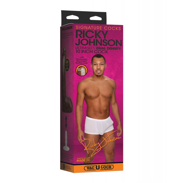 Signature Cocks ULTRASKYN 10" Cock w/Removable Vac-U-Lock Suction Cup - Ricky Johnson 
