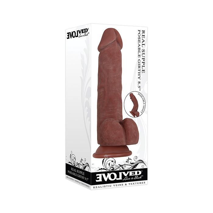 Evolved Real Supple Poseable Girthy Dark 8.5”