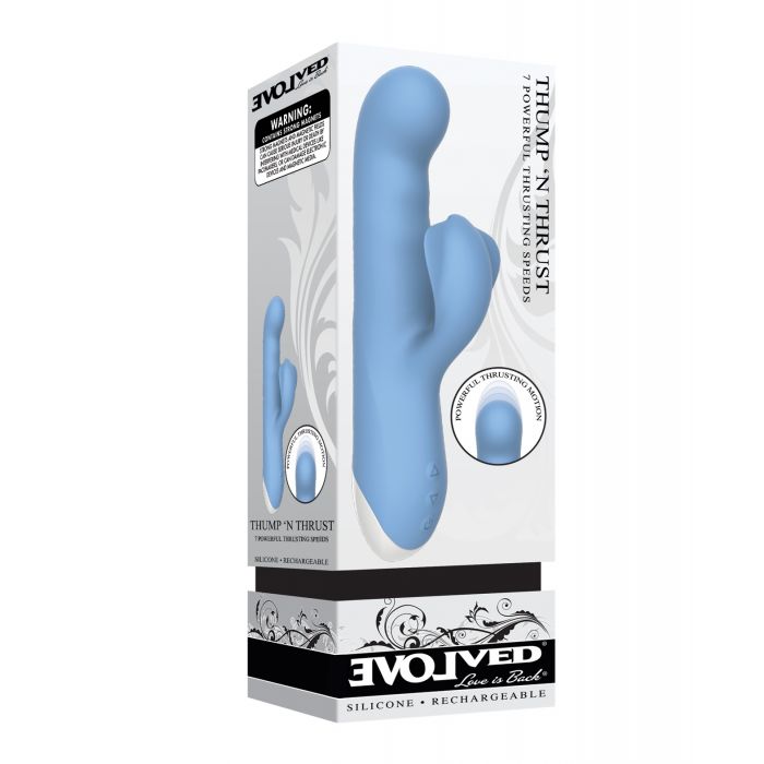 Evolved Thump n Thrust Rechargeable Dual Stim - Blue