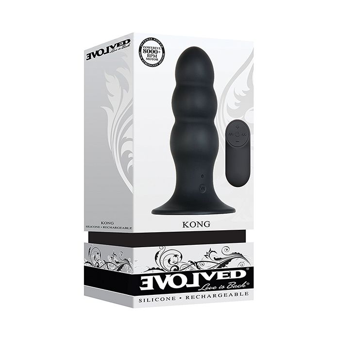 Evolved Kong Rechargeable Anal Plug - Black