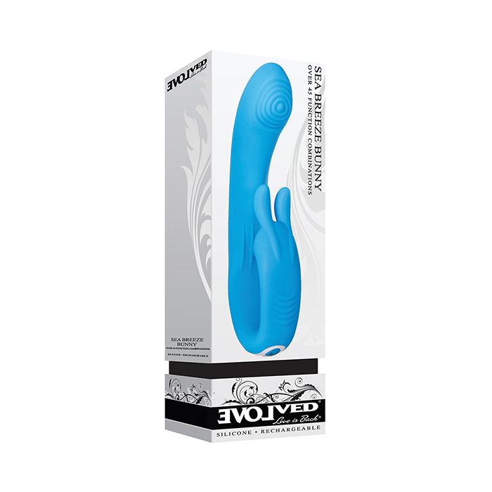 Evolved Sea Breeze Bunny Rechargeable Dual Stim - Blue   