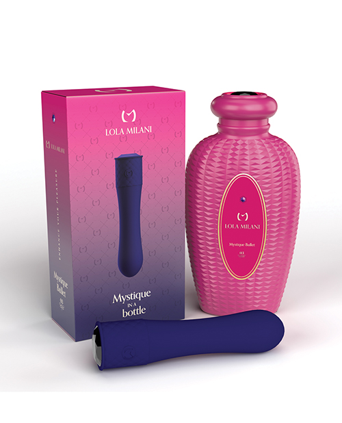 Lola Milani Mystique Bullet w/Pink Bottle - Dark Purple 