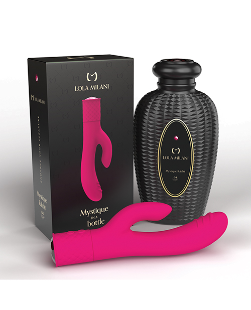 Lola Milani Mystique Rabbit w/Black Bottle - Fuchsia 