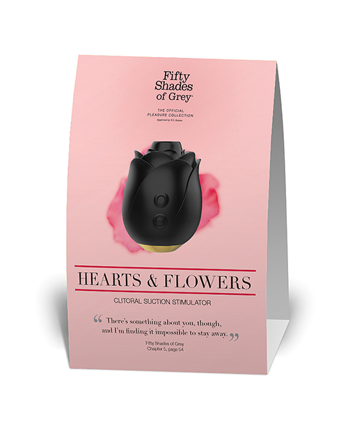 PROMO Fifty Shades of Grey Hearts & Flowers Tent Card (EN/ES)