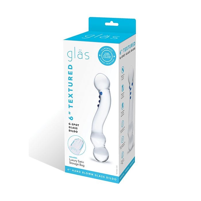 Glas 6" Textured G-Spot Glass Dildo