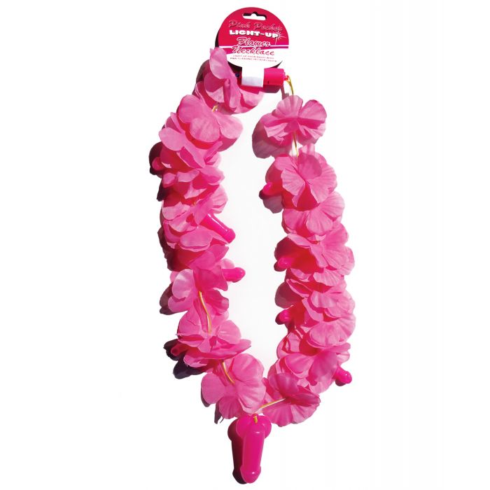 Light Up Flower Pecker Necklace - Pink