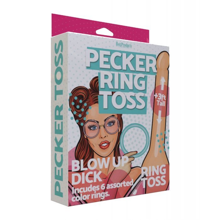 Inflatable Pecker Ring Toss - Asst. Color Rings 