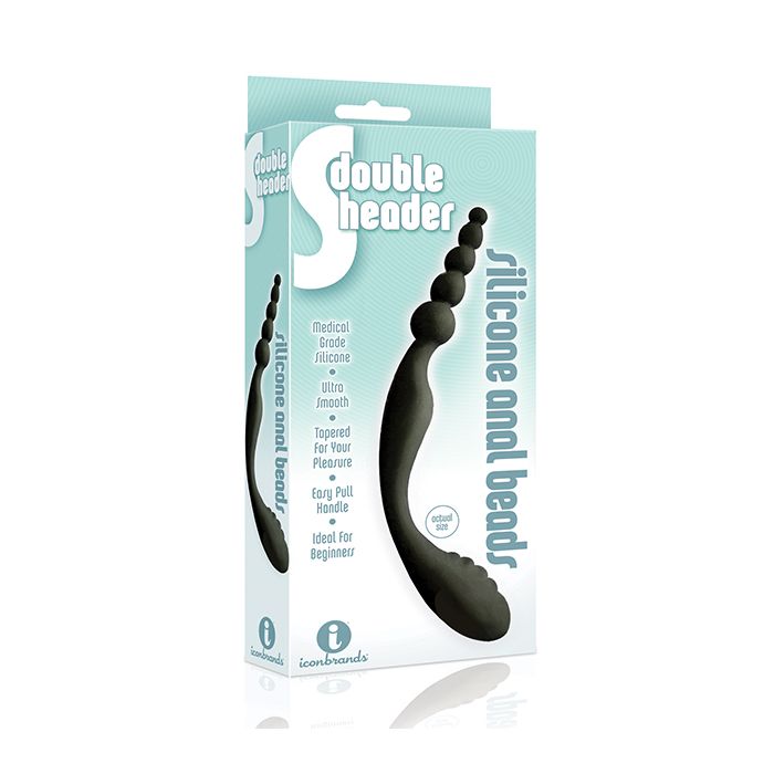 The 9's S Double Header Double Ended Silicone Anal Beads