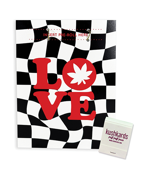 Love Retro Greeting Card w/Matchbook 