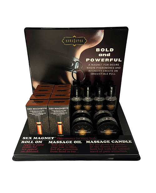 Kama Sutra Sex Magnet Leather Pheromone Prepack - Display of 20