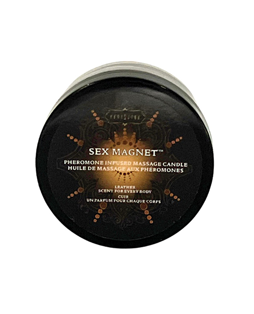 Kama Sutra Sex Magnet Pheromone Mini Massage Candle - Leather - 1.7 oz